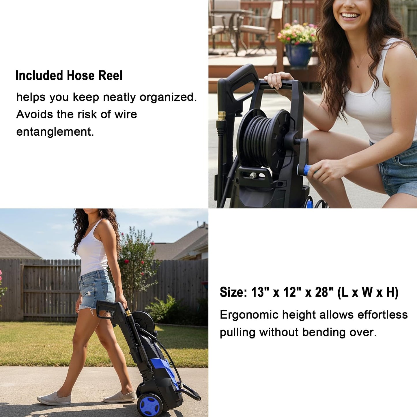 2026Upgraded Pressure Washer 4800PSI w/4 Quick Connect Nozzles, Inlet Hose & Filter&500ML Soap Tank, High Cleaning Machine for Cars/Fences/Driveways/Patios/Home Cleaning,Blue